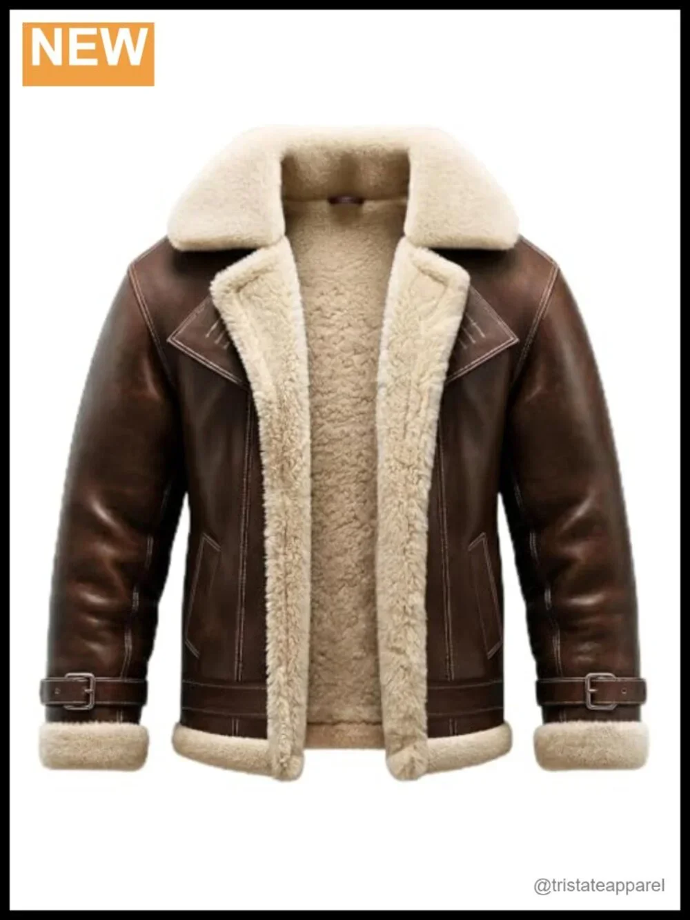 Genuine Sheepskin Leather B3 Bomber Jacket Aviator Style